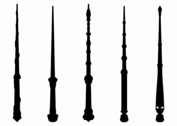 Vari tipi di bacchetta in Harry Potter.