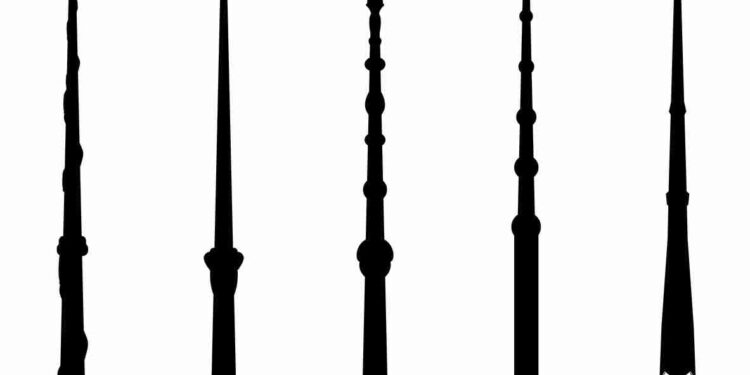 Vari tipi di bacchetta in Harry Potter.