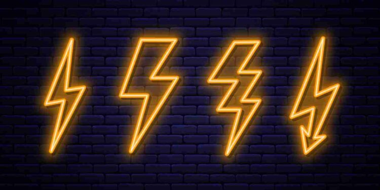Fulmini stilizzati, simbolo del tipo elettro nei Pokémon.